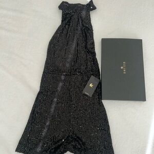 Black Sequin Jumpsuit